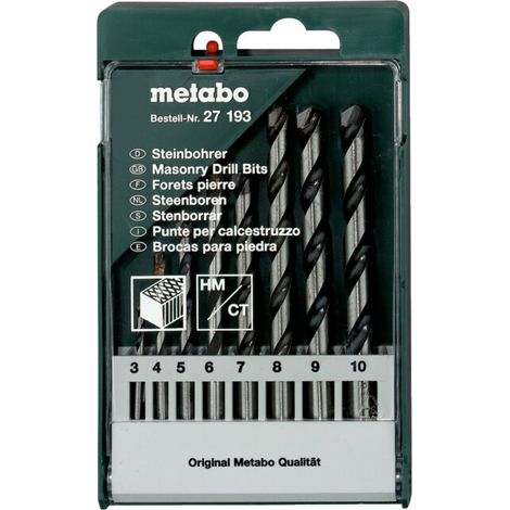 Metabo Coffret de forets à pierre, 8 pièces (627193000) (1/2)