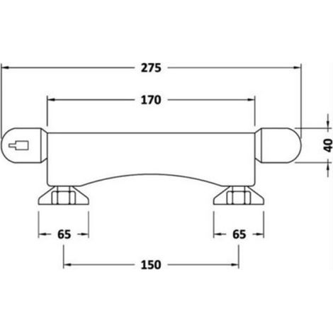 Robinet Douche Thermostatique - Valve Mural Salle De Bain - Régulation Température 20 À 50 °C - Arrêt Sécurité 38 °C - Finition Chrome - 1 Pièce (1/4)