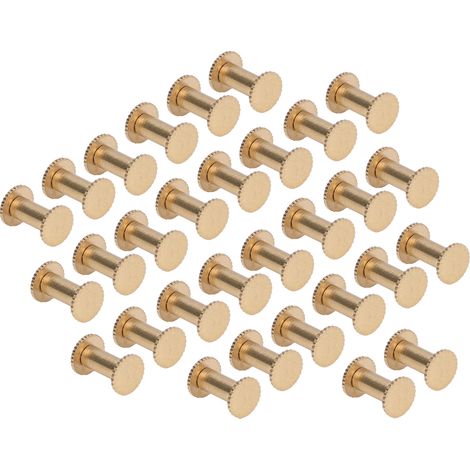 Vis de laiton à tête cylindrique, mâle-femelle, clous et rivets, vis tubulaires pour albums photo, lot de fixation robuste. (1/5)