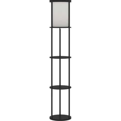 Schwarze Stehlampe mit 3 runden Ablagen, Fernbedienung, E27, inkl. Leuchtmittel MODENUIT (1/5)