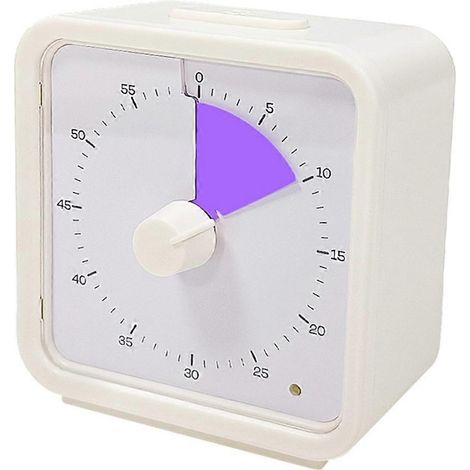 Minuteur visuel 60 minutes pour enfants, outil de gestion du temps pour les études et la salle de classe, minuteur Pomodoro avec indicateur de temps. (1/5)