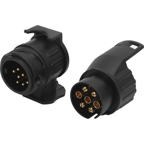 Anhängerstecker-Adapterset, 2-teilig, 7- auf 13-poliger Stecker, LKW-Schnittstelle, Wohnmobil-Stromkabelstecker (1/5)