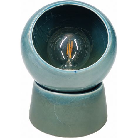 Lampe à poser en céramique bleue - Halo (1/4)