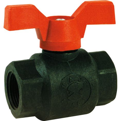 Capvert – Vanne d'arrosage papillon gainée 20x27 – Polypropylène femelle/femelle – Résistante au gel – Pour réseaux d'arrosage extérieur (1/3)