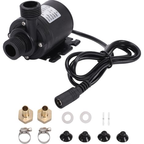 Pompe à eau Circulation 800L/H 16,4 pieds, moteur sans balais 19W, Ultra silencieux, Non auto-amorçante, pour chauffage solaire, camping-car, fermes de brassage (1/5)