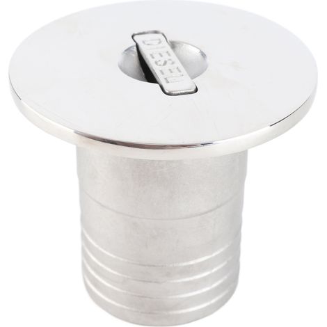Bouchon de remplissage de carburant diesel pour bateaux, avec vis de 50 mm, en acier inoxydable 316, pour yachts, caravanes, camping-cars et véhicules de loisirs. (1/5)