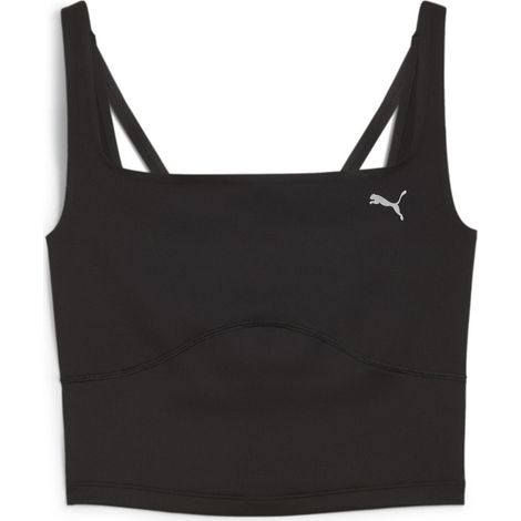 Puma STUDIO CLOUDSPUN RIB Damen-Top, schwarz, 52575401, Größe XL