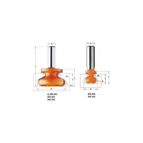 CMT – Fraise pour défonceuse 19,05mm – Queue 8mm – Carbure haute qualité – Pour bois léger – Hauteur de coupe 19,05mm – Coupe nette sans éclat