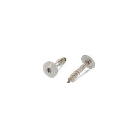 Vis de facade TORX T20 4.8X25 Diamètre de tête: 12.3 Inox A2 RAL7038-10 pièces