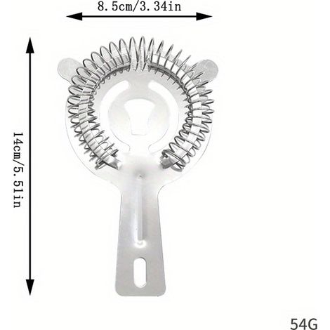 Passoire en acier inoxydable, passoire à cocktails pour boissons, passoire à Martini, passoire de bartender, accessoires de bar, outils de bar (1/4)