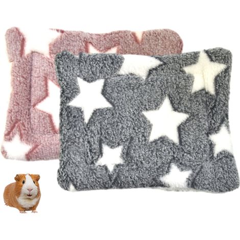 Lit Pour Petit Animal - Coussin En Molleton Chaud 20 X 15 Cm Pour Cochon D Inde Hamster Hérisson Souris Et Autres Petits Animaux - 2 Pièces (1/5)