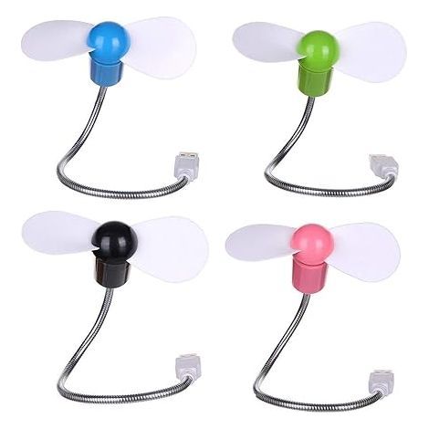 Mini ventilateur USB (lot de 4), portable et flexible, pour ordinateur de bureau.-AquaForge (1/5)