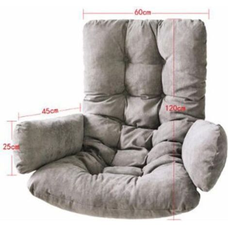 Coussin De Chaise Oeuf, Coussin De Chaise De Balançoire, Épaissir Doux, Amovible Et Lavable Coussin De Chaise De Panier Suspendu avec Coussins Et Accoudoirs,50x125cm (Color : Bruin) (1/3)