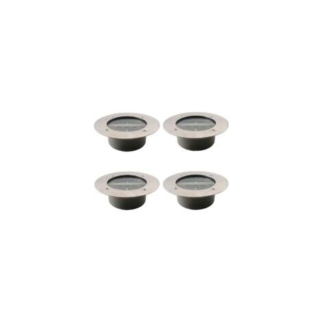 3-LED-Solar-Gartenstrahler, wasserdicht (IP65), Kaltweiß, 4er-Pack – Crezuo (1/4)