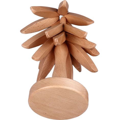 Lot de 3 dessous de plat en bois de hêtre, design en forme d'arbre, résistant à la chaleur. (1/5)