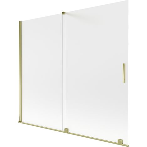 Paroi de baignoire Mexen Velar à 2 vantaux coulissants 180 x 150 cm, dépoli, doré - 896-180-000-31-50 (1/2)