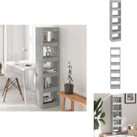 Bücherregal/Raumteiler Betongrau 40x30x166 cm - Bucherregal - Raumteiler - Holzmöbel - Etagenregal - Betongrau (1/5)