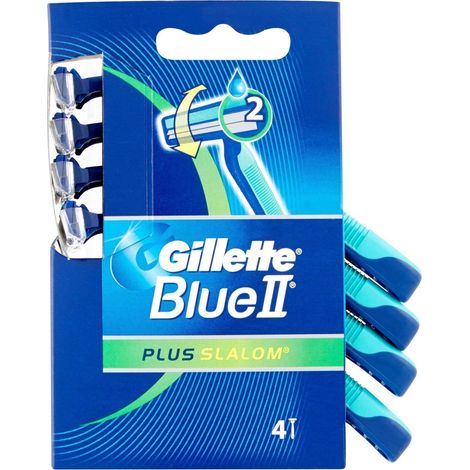 GILLETTE RASOI USA E GETTA BLU II SLALOM PLUS X4 PZ RASATURA PERFETTA (1/4)