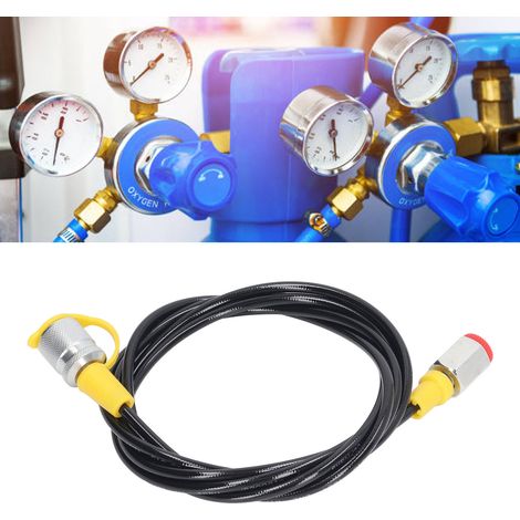 Tuyau d'essai hydraulique 2/6 pi, raccord de test, manomètre, tube en résine hydraulique haute pression (1/5)