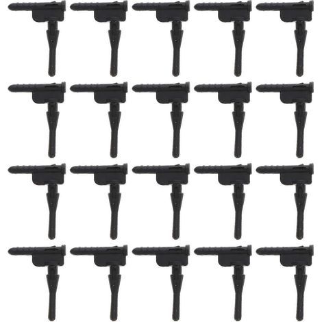 20 vis de fixation pour ventilateur de boîtier d'ordinateur, en silicone, en forme de L, avec système anti-vibration.-4.00X3.00X0.50CM-Black (1/4)