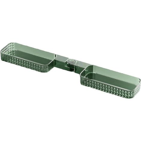 Étagère d'angle de douche, facile à utiliser à l'intérieur de la douche, pochette de rangement robuste et antirouille, idéale pour les hôtels, les cuisines, les salles de bain et les dortoirs.-Green (1/5)