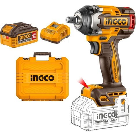 Ingco Atornillador de impacto 20V 550NM + Maletín CIWLI2055