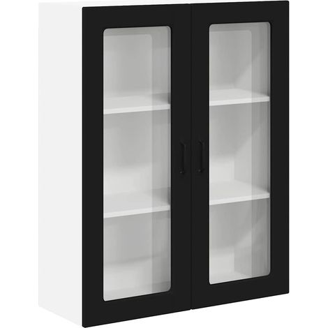 Meuble mural de cuisine，Armoire de cuisine Noir 80 x 31 x 100 cm Bois d'ingénierie CFW71223 (1/5)