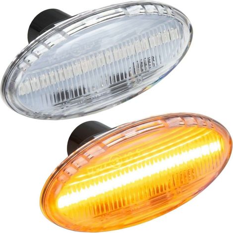 KIT 2 INDICATORI DI DIREZIONE LATERALI A LED COMPATIBILE CON Fiat Sedici  Anno 2006-2014 , VETRO TRASPARENTE (1/5)