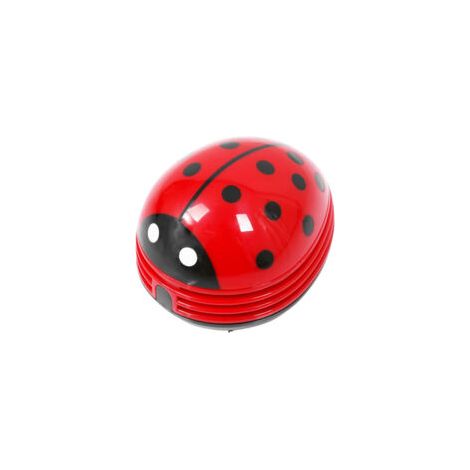 Mini aspirapolvere portatile senza fili da tavolo per briciole e polvere, a forma di simpatico scarabeo e coccinella, a batteria - Crezuo