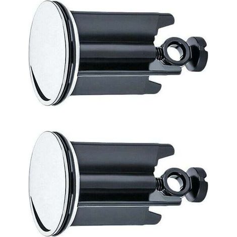 (2 piezas) Tapón universal para fregadero de 40 mm, tapón de desagüe, con junta de goma, tapón de altura regulable, inoxidable - Crezuo