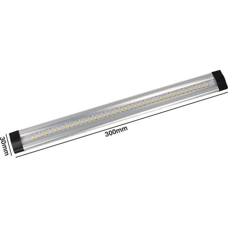 Lampada Barra Led in alluminio 300mm 3W 12V DC Bianco Caldo per Cucina Armadio Corridoio Mensola Vetrina Luci Notte (1/3)