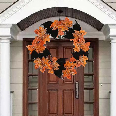 Halloween- und Thanksgiving-Dekorations-Fledermauskranz (1/4)