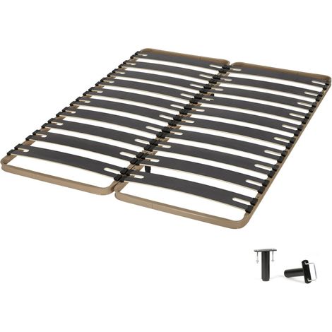 Sommier à lattes 2x80x200 C310 - 22 lates bois - Fabrication française (1/4)
