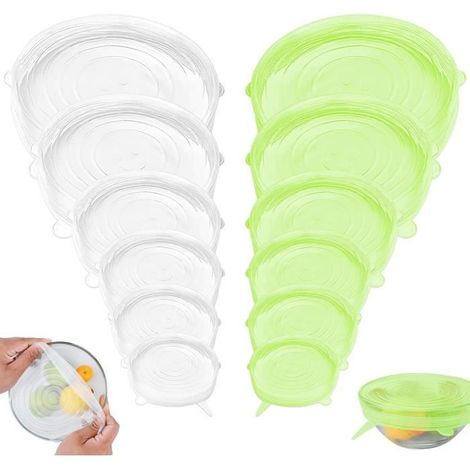 Couvercle silicone alimentaire - Innovation - 12 pièces - Multifonctionnel - Durable - Écologique (1/4)