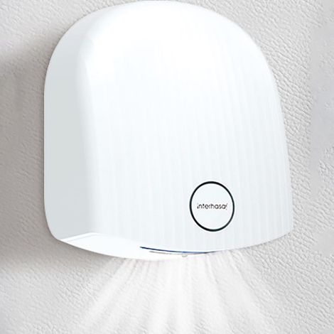 Sèche-mains automatique à induction – Temps de séchage 10 secondes – Matériau PA6+30GF – Installation sans clous – Protection IPX4 (1/5)