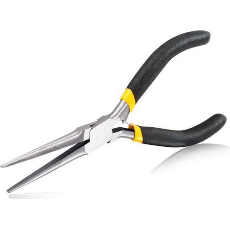 Pince à bec long de 15,2 cm Mini pince à boucler de précision Longues poignées antidérapantes Mâchoires lisses pour les zones difficiles à atteindre (1/5)