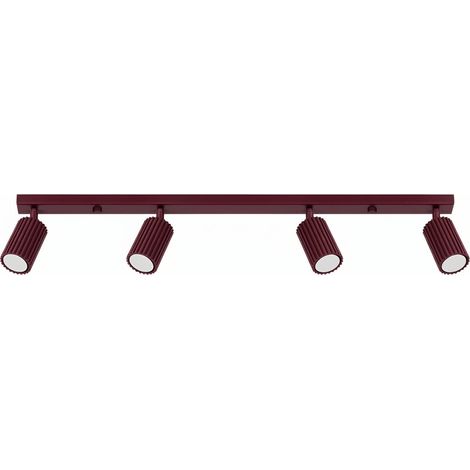Plafones KARBON borgoña aluminio 4xGU10 81cm Sollux (1/2)
