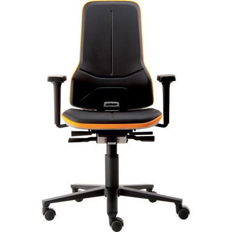 bimos Arbeitsstuhl Neon Basisstuhl mit Rollen Flexband grau Sitzhöhe 450-620 mm ohne Polster (1/4)