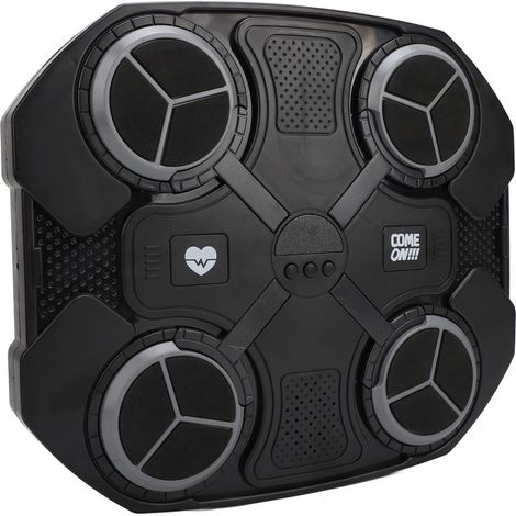 Machine de boxe musicale Bluetooth murale avec cible intelligente et gants pour enfants et adultes, idéale pour la salle de sport à domicile (noire). (1/5)