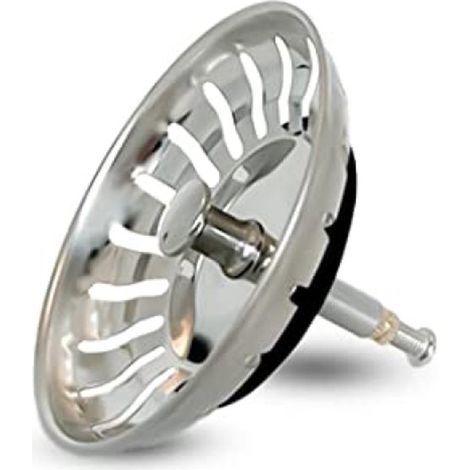 Spülbecken-Sieb mit verstellbarer Bürste – universeller Küchenabflussstopfen – Edelstahlfilter – 82 mm (1/5)