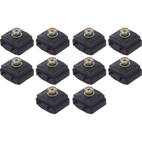 Lot de 10 connecteurs répartiteurs de fils à rupture libre 50 A 400 V 1-6 mm², pince de perçage d'isolant haute puissance pour câblage (1/5)