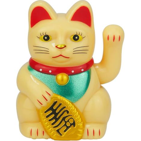 Mini décoration de voiture à énergie en forme de chat porte-bonheur (1/5)