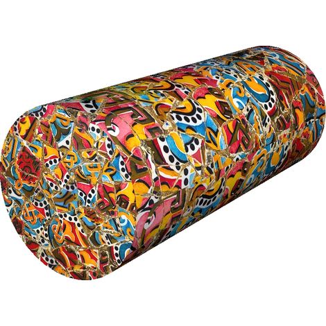 Andalusia Nackenstützkissen Ø15x40 cm - Samt, Memory-Schaum, zur Unterstützung von Nacken und Rücken, Bertoni (1/5)