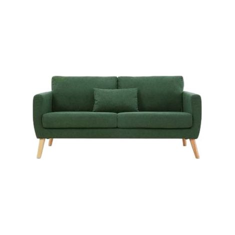 Canapé droit 2/3 places déhoussable – Tissu polyester vert – Structure en bois d'eucalyptus – Dimensions L 175 x l 84 x H 81 cm – Wilsa Garden (1/3)