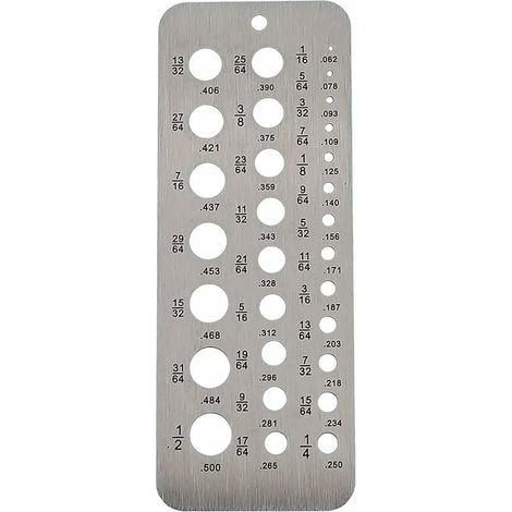 Calibres de taladro métricos de acero inoxidable de 1 a 13 mm, herramienta de medición para tuercas, pernos y roscas métricas (1/5)