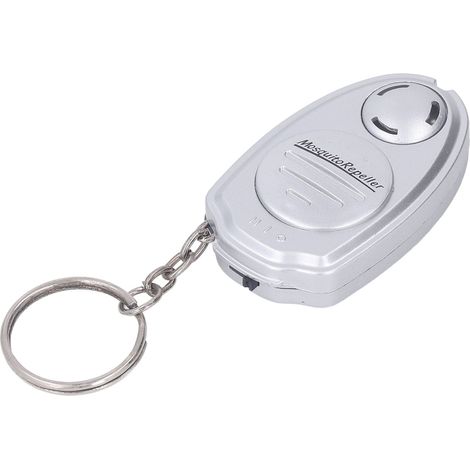 Mini répulsif anti-moustiques à ultrasons, sans danger, silencieux et sans radiation, argenté, avec porte-clés. (1/5)