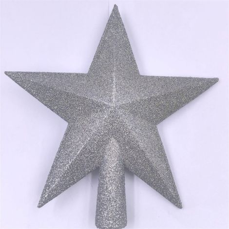 Étoile De Noël - 20 Cm - Paillettes Dorées - Pour Arbre De Table Ou Bureau - 1 Pièce (1/5)