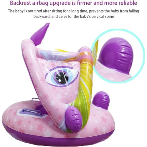 Flotteur de Piscine Bébé avec Housse Anti-UV Détachable - Anneau Flottant Inflatable pour Enfants (1/5)