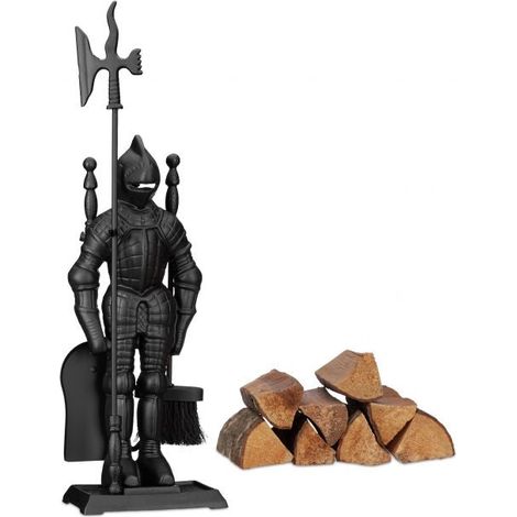 Fireplace knight cast iron four parts (1/5)