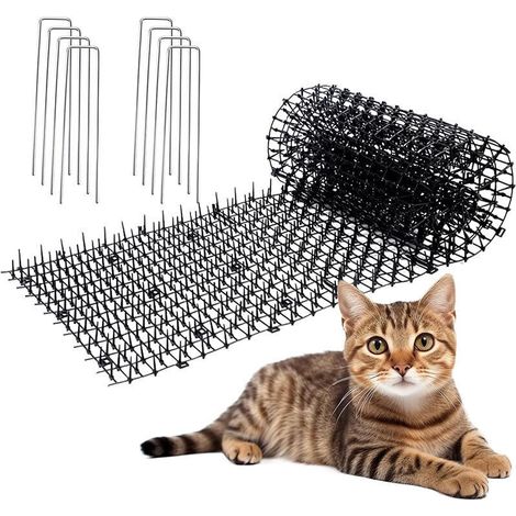Tapis Anti-Chat avec 8 Pointes 30 x 200 cm Empêcher Les Animaux de S'approcher, Tapis Extérieur Pic Anti Chat Convient pour Les Jardins Intérieurs et Extérieurs (1/5)